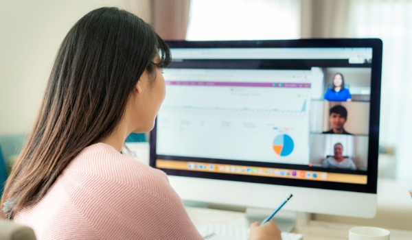 back-view-of-asian-business-woman-talking-to-her-colleagues-about-in-picture-id1214087270